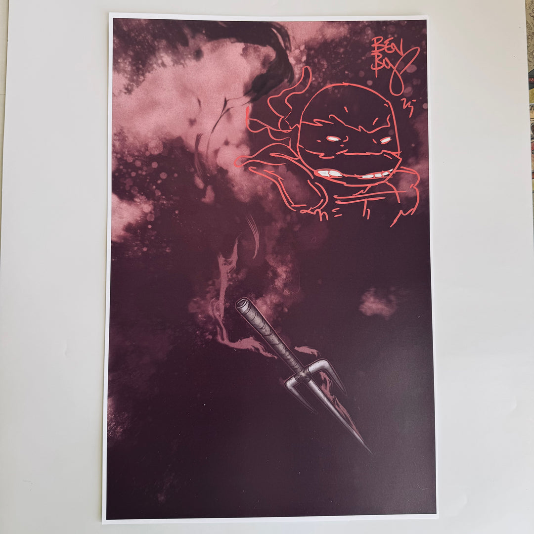 LAST RONIN - FIRST TO FALL - RAPH SAI - 11X17 PRINT - SIGNED & SKETCHED