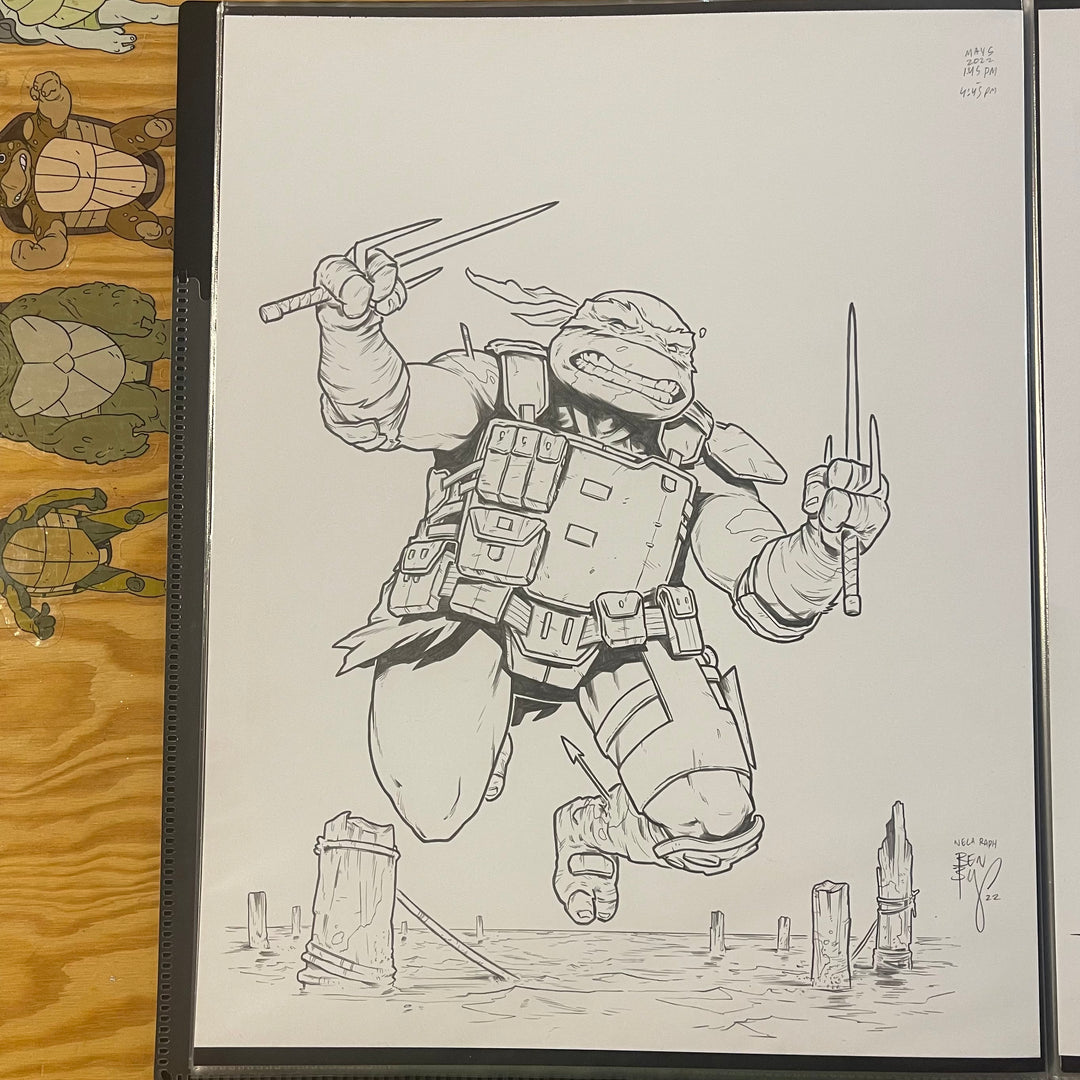 NECA - RAPHAEL - ACTION FIGURE PACKAGING - (ORIGINAL ART)