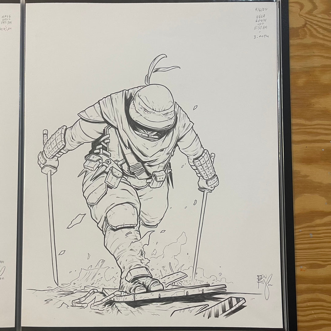NECA - LEONARDO - ACTION FIGURE PACKAGING - (ORIGINAL ART)