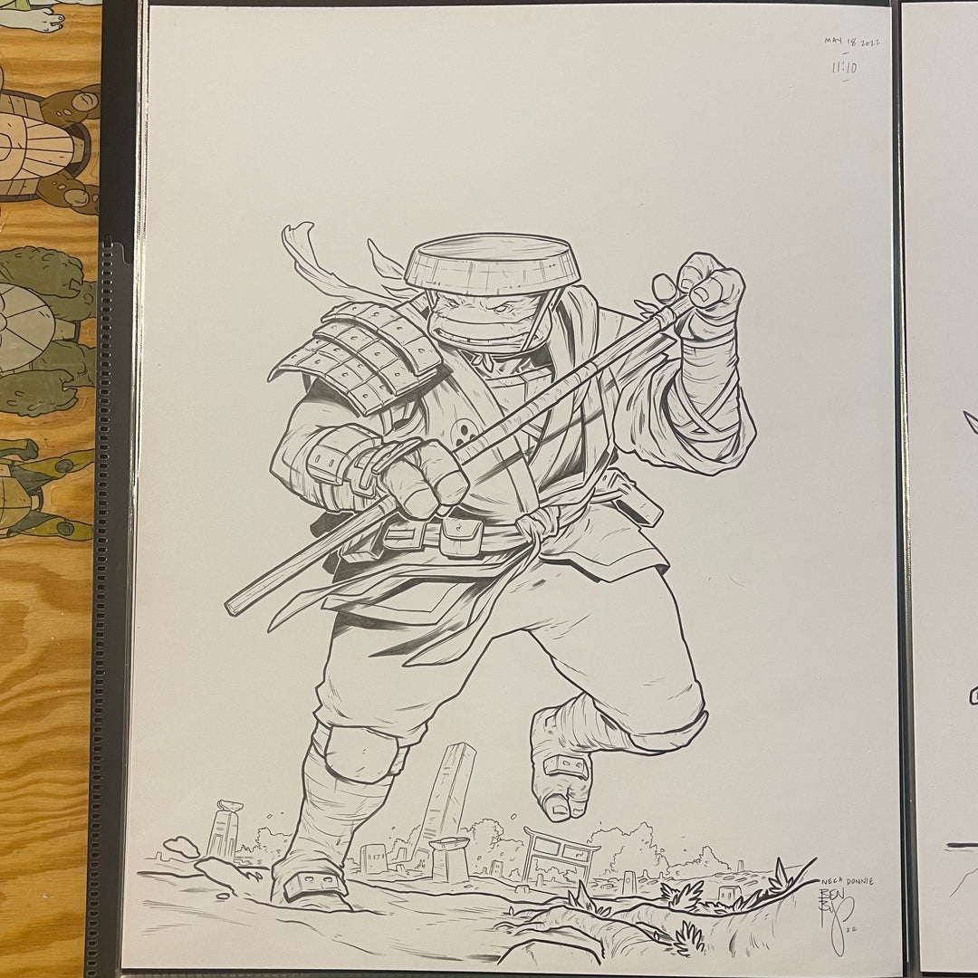 NECA - DONATELLO - ACTION FIGURE PACKAGING - (ORIGINAL ART)