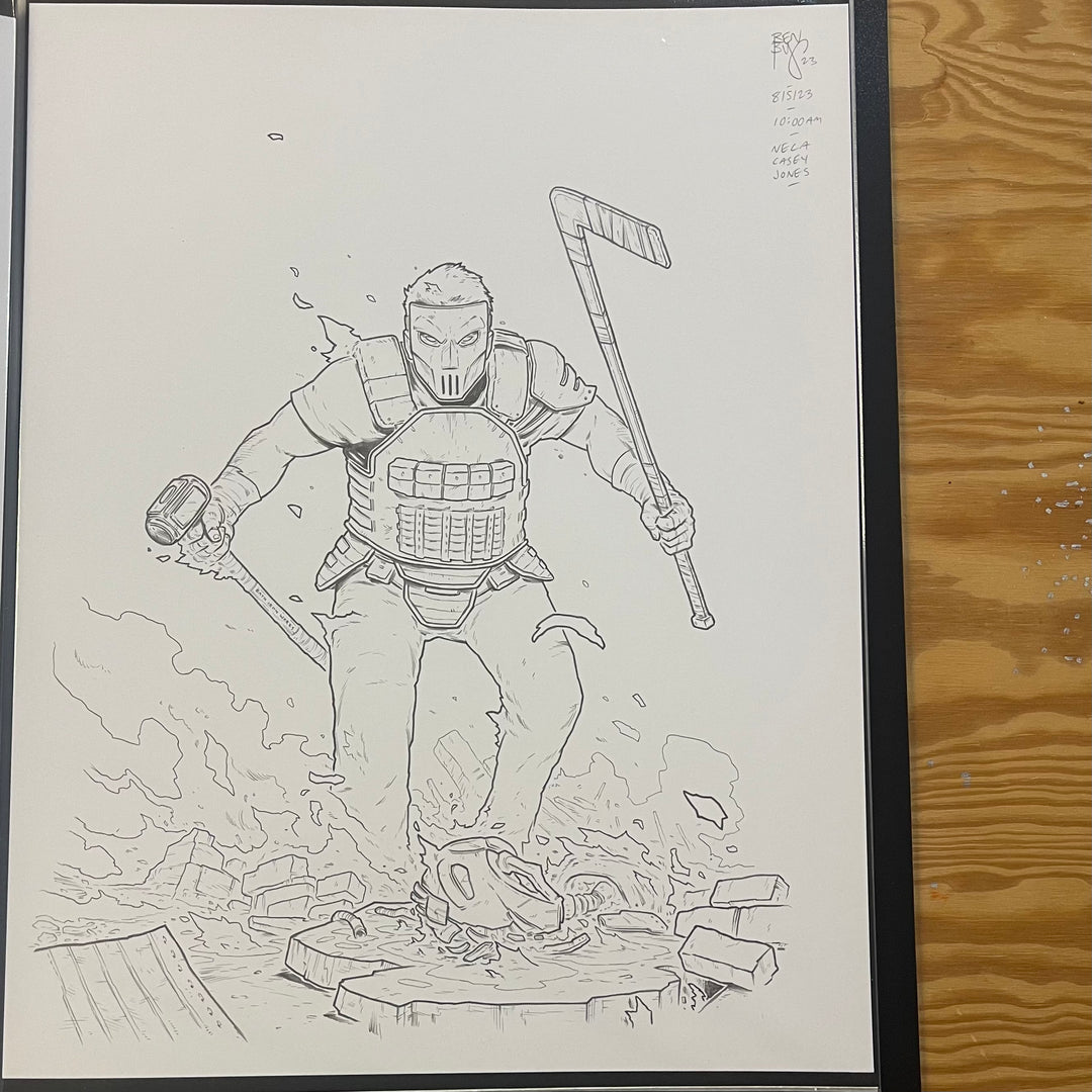 NECA - CASEY JONES - ACTION FIGURE PACKAGING - (ORIGINAL ART)