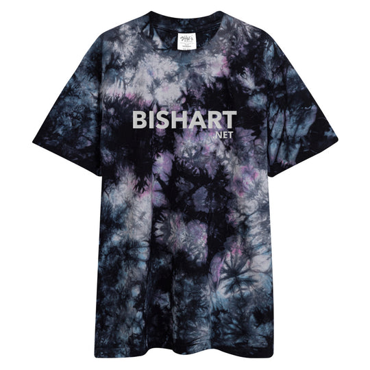 BISHART.NET OVERSIZED TIE-DYE EMBROIDERED SHIRT
