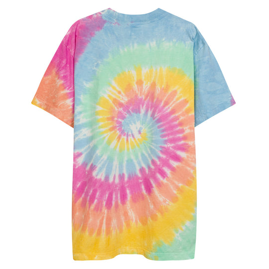 BISHART.NET OVERSIZED TIE-DYE EMBROIDERED SHIRT