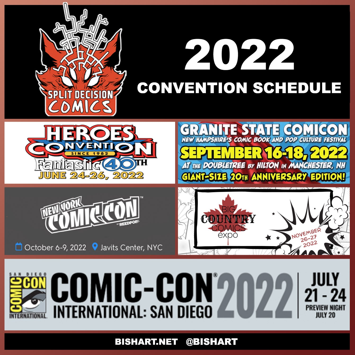 2022 CONVENTION SCHEDULE