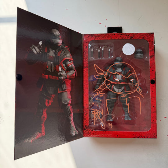 NECA - LAST RONIN - NIGHTWATCHER MICHELANGELO - SIGNED & SKETCHED