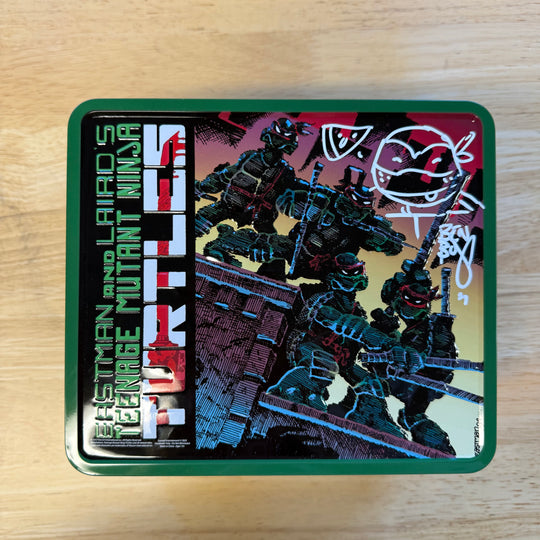 TMNT LUNCHBOX W/ THERMOS- SIGNED & SKETCHED