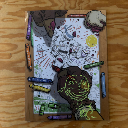 BISH CLUB COLORING BOOK - SIGNED & SKETCHED
