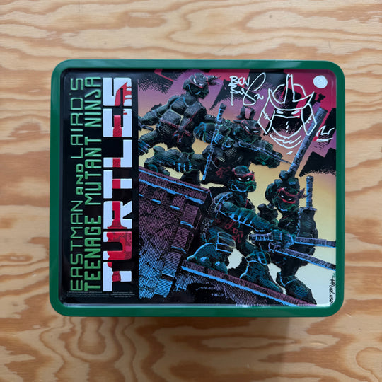 TMNT LUNCHBOX W/ THERMOS - SIGNED & SKETCHED