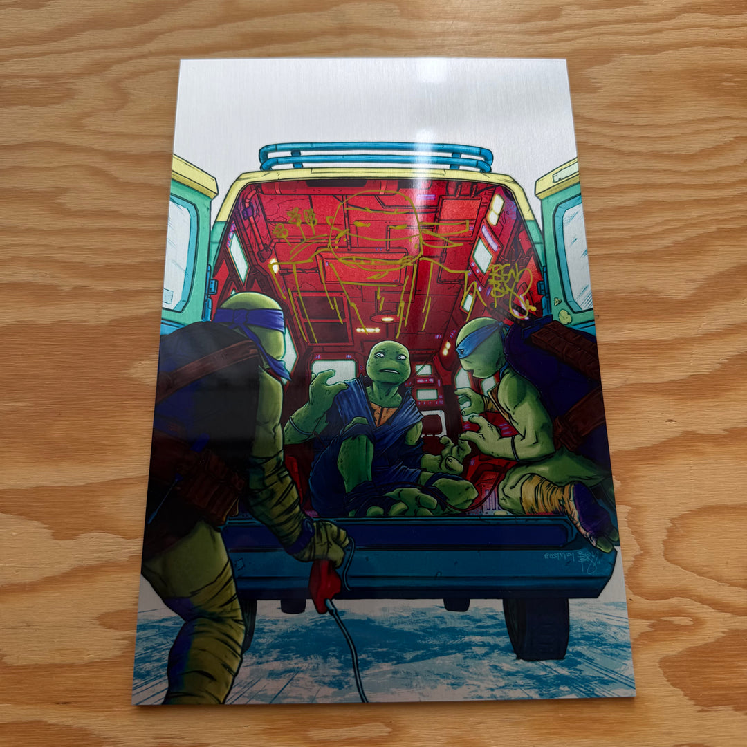 TMNT 95 - METAL COVER - SIGNED & SKETCHED