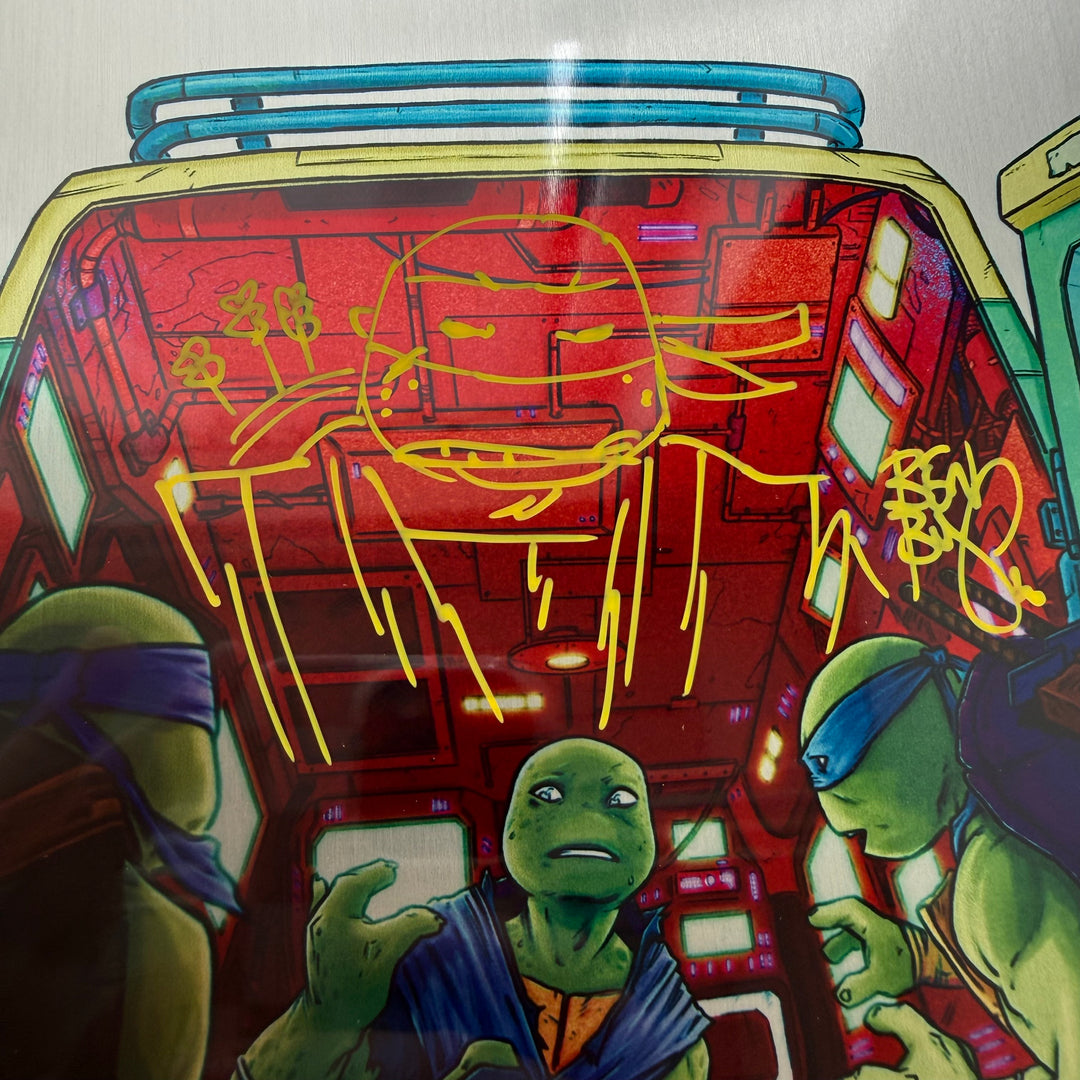 TMNT 95 - METAL COVER - SIGNED & SKETCHED