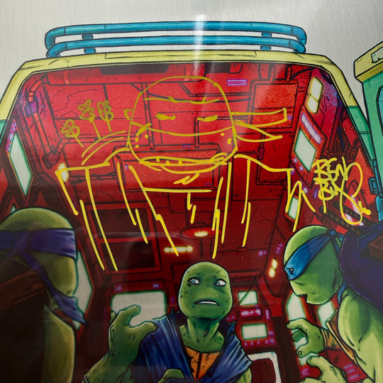 TMNT 95 - METAL COVER - SIGNED & SKETCHED
