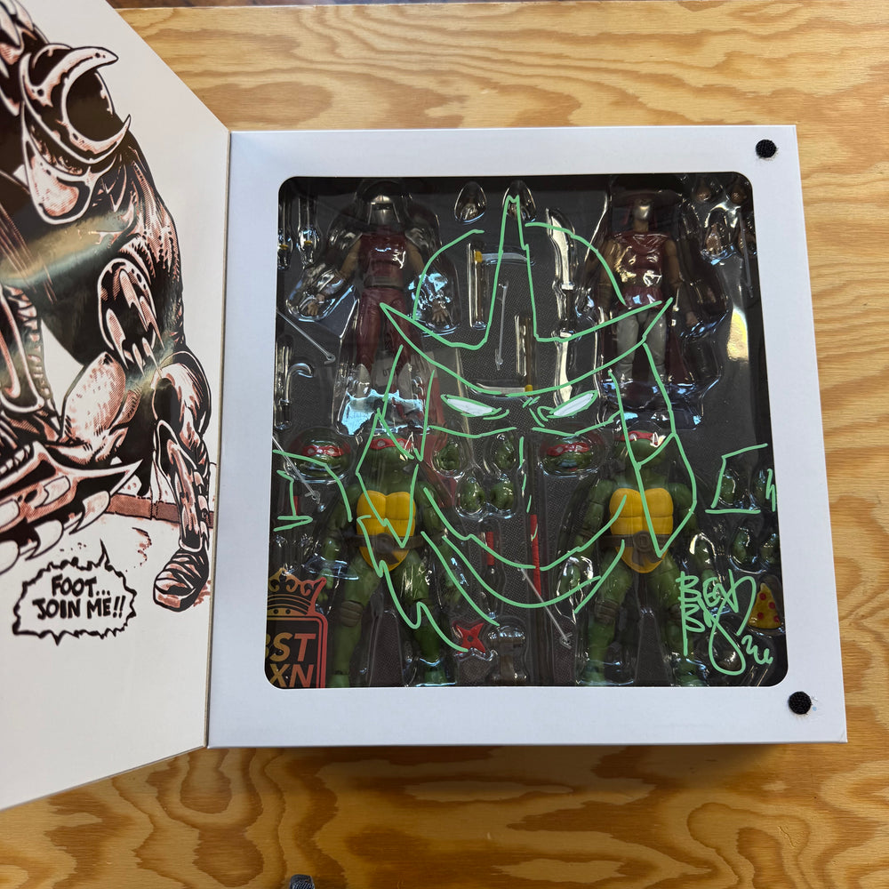 TMNT CLASSIC COMIC BST AXN ACTION FIGURE 4 PACK - SIGNED & SKETCHED