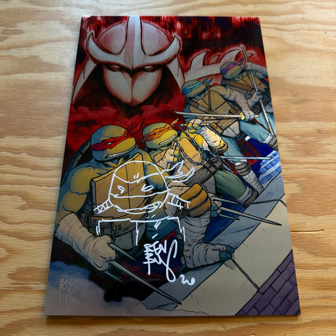 TMNT COLOR CLASSICS - ISSUE 1 - METAL VARIANT - SIGNED & SKETCHED