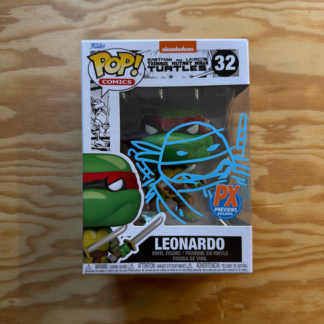 FUNKO POP - TMNT LEONARDO - SIGNED & SKETCHED