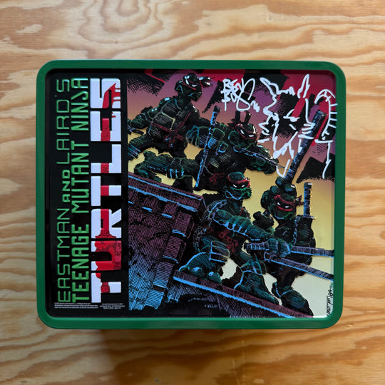 TMNT LUNCHBOX W/ THERMOS - SIGNED & SKETCHED