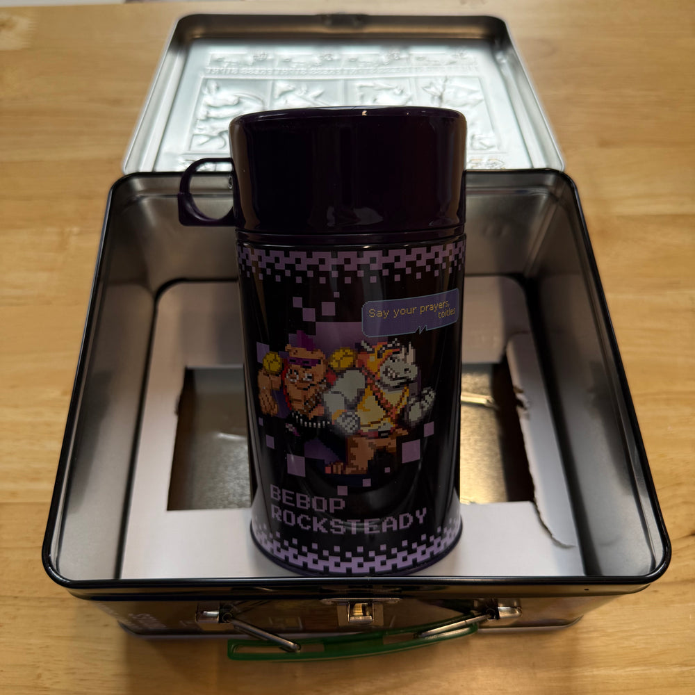 TMNT LUNCHBOX W/ THERMOS - SIGNED & SKETCHED