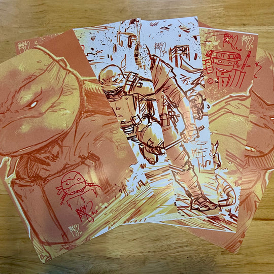 LAST RONIN 5 - CONNECTING PRINT SET (ROUGHS) - SIGNED & SKETCHED