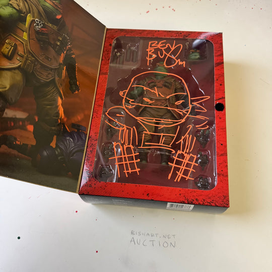 NECA - LAST RONIN - MICHELANGELO - SIGNED & SKETCHED