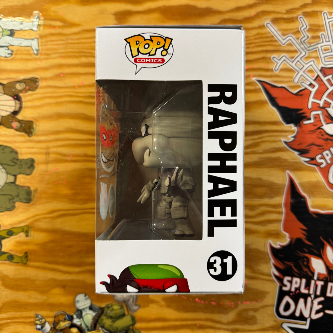 FUNKO POP - TMNT RAPHAEL - B&W CHASE - SIGNED & SKETCHED
