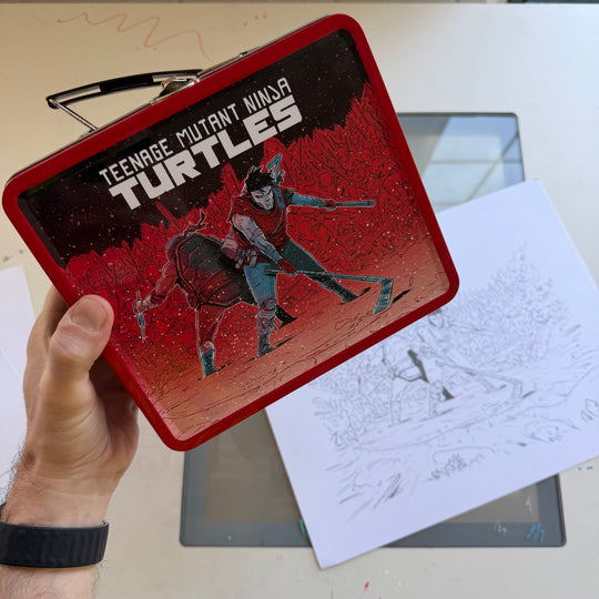 * ORIGINAL ART * CASEY JONES & RAPHAEL LOOT CRATE TMNT LUNCHBOX ARTWORK  (SIDE A)