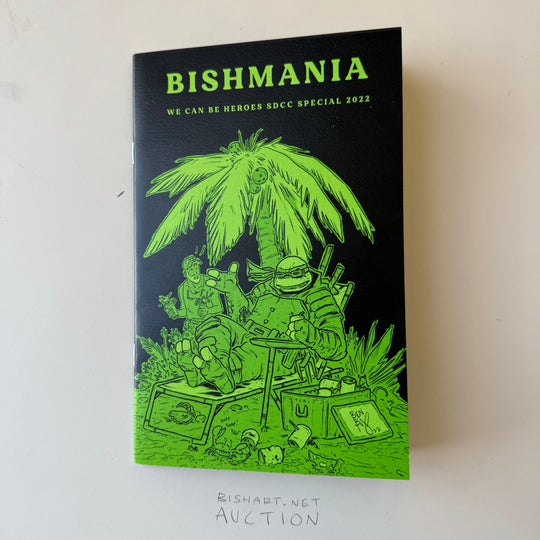 BISHMANIA - GREEN - SIGNED & SKETCHED - CASEY JONES