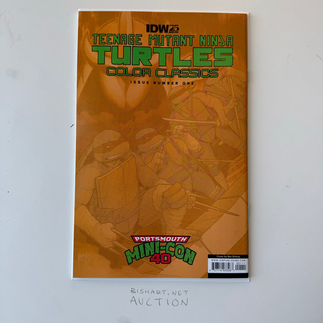 TMNT 1 - COLOR CLASSICS - BISHART KIDS CLUB - METAL TIER - METAL VARIANT EXCLUSIVE - 25 MADE - SIGNED & SKETCHED