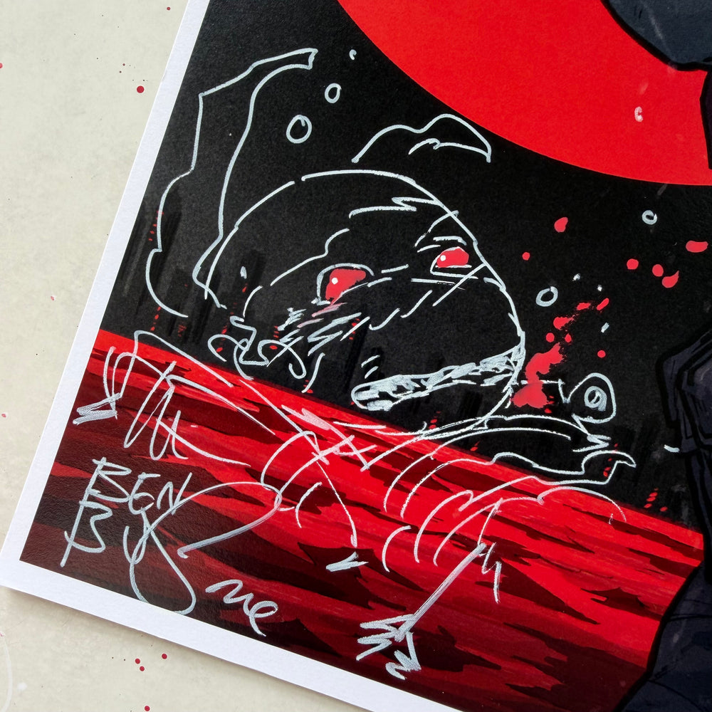 LAST RONIN - FIRST TO FALL - 11x17 PRINT - SIGNED AND SKETCHED