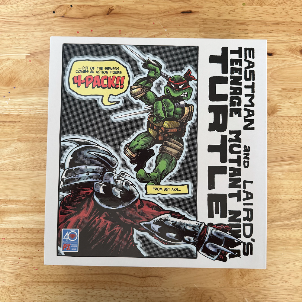 TMNT CLASSIC COMIC BST AXN 5-INCH ACTION FIGURE BOX - SIGNED & SKETCHED