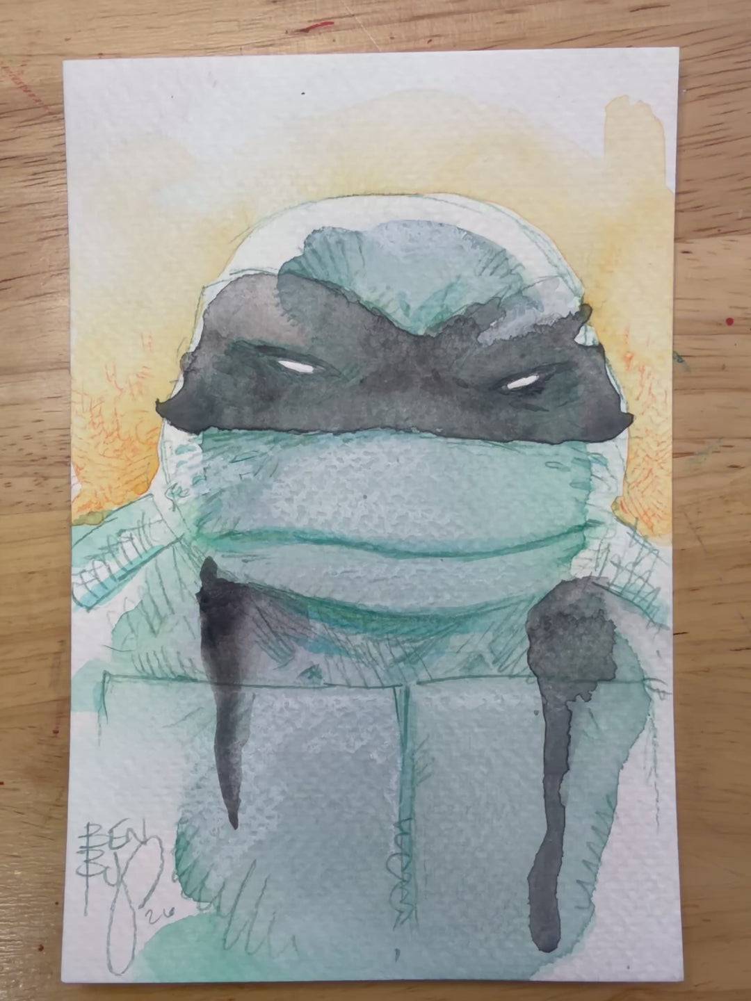 RAFFLE! - LAST RONIN WATERCOLOR - ORIGINAL ART - 4x6
