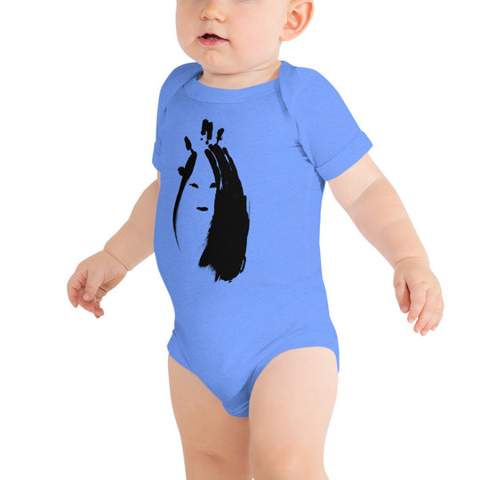 NATHAN THE CAVEMAN - BABY ONESIE (BLACK INK)