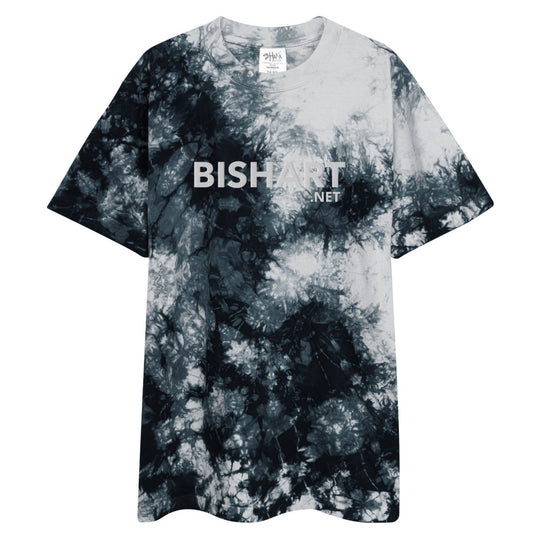 BISHART.NET OVERSIZED TIE-DYE EMBROIDERED SHIRT